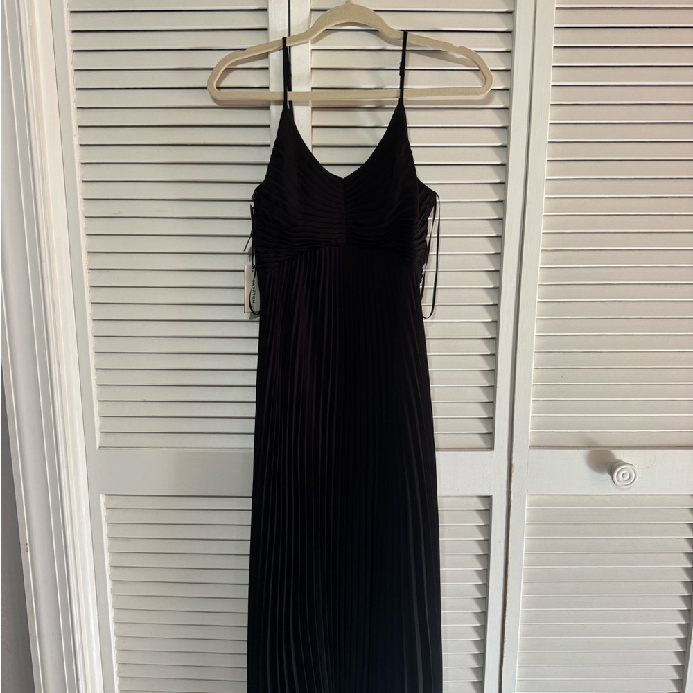 NWT Aritzia Black Pleated Dress